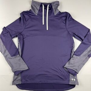 Under Armour ColdGear Funnel neck long sleeve top in purple size small